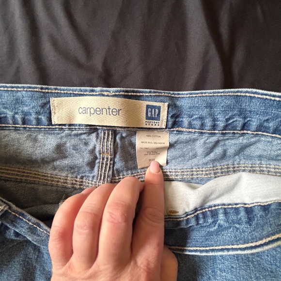 GAP Carpenter 100% Cotton Jean Shorts Women’s Waist 35 Denim Shorts - Picture 8 of 8